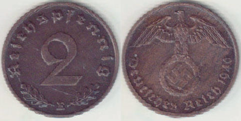 1940 E Germany 2 Pfennig A002469